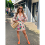 Island wikkeljurk - wit/multicolor