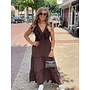 Boho maxi dress - donkerbruin