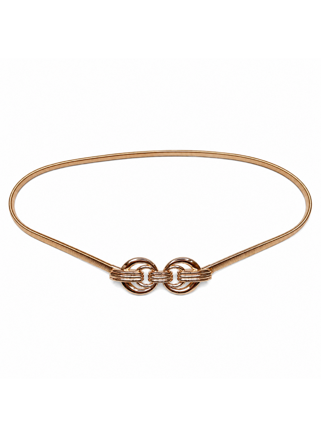 Metalen luxe riem - goud