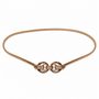 Metalen luxe riem - goud