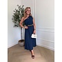 One shoulder dress - donkerblauw