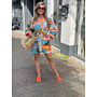 Island wikkeljurk - oranje/blauw