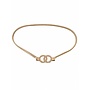 Metalen luxe riem dubbele cirkel - goud