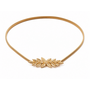 Metalen luxe riem met veertjes - goud