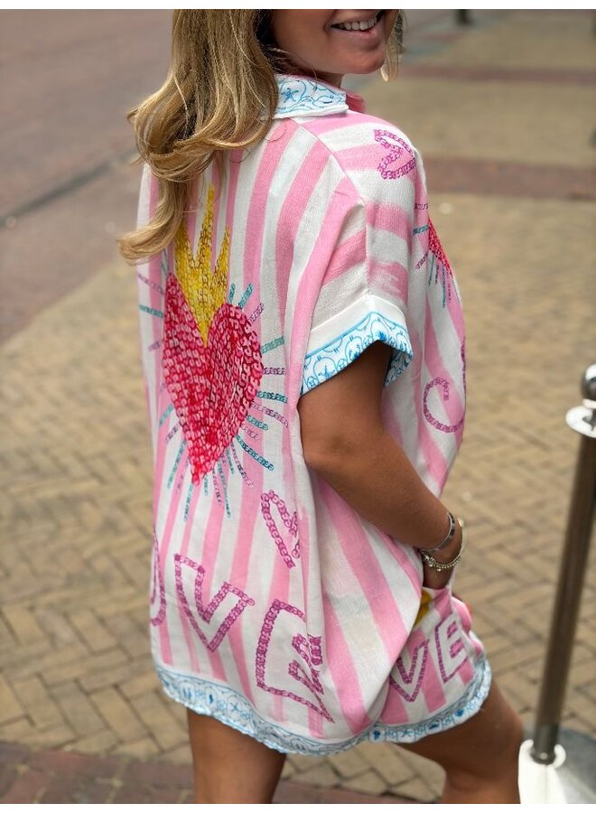Tweedelige lemon set - roze