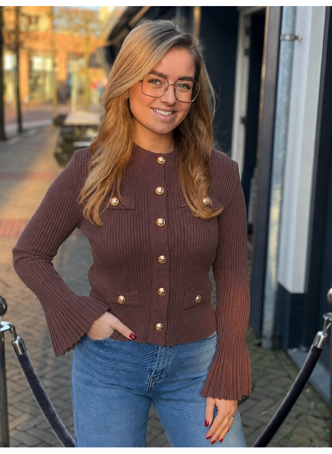 Elly trui - donkerbruin