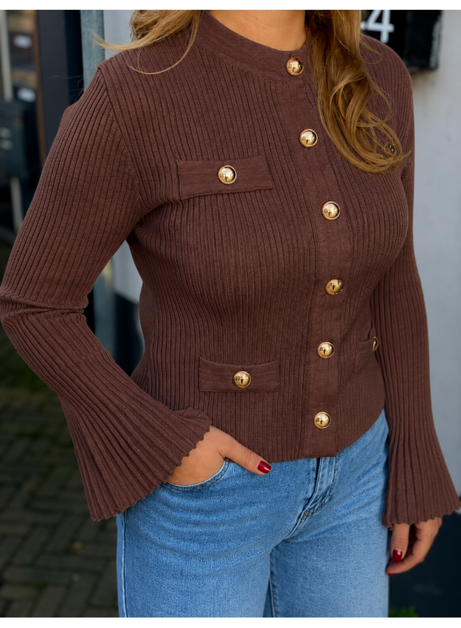 Elly trui - donkerbruin