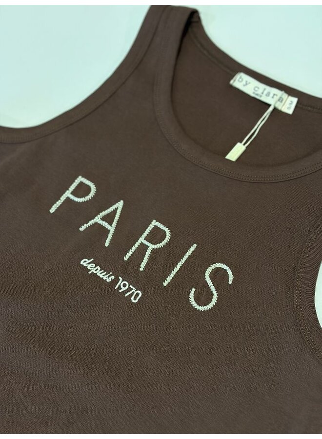 Clara Paris tanktop - donkerbruin