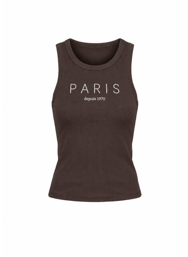 Clara Paris tanktop - donkerbruin