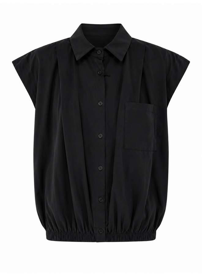 Ballon blouse - zwart