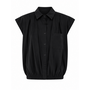 Ballon blouse - zwart