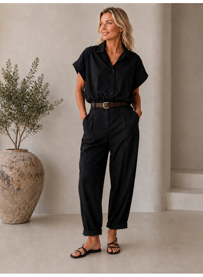 Ballon blouse - zwart