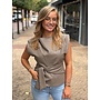 Ambika PU top - taupe