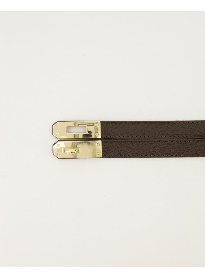 Grace palmellato riem - donkerbruin