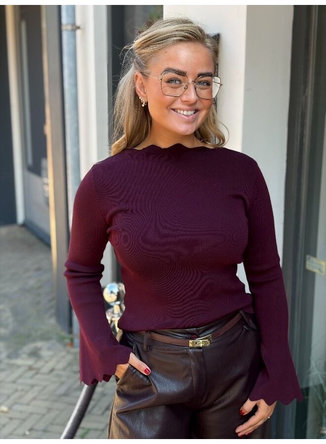 Rib top - plum