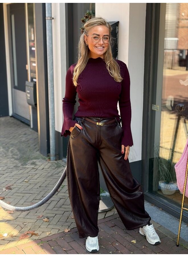 Rib top - plum