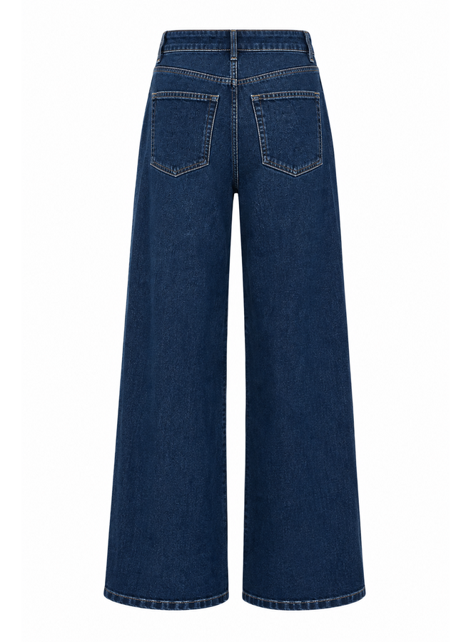 Goodies wideleg jeans - donkerblauw
