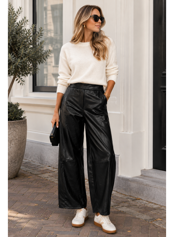 PU ballon pants - zwart