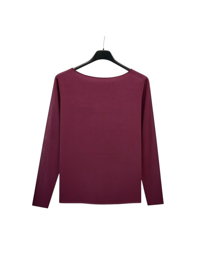 Cashmere top - bordeaux