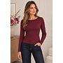 Cashmere top - bordeaux