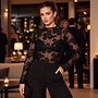 Glitter top - zwart