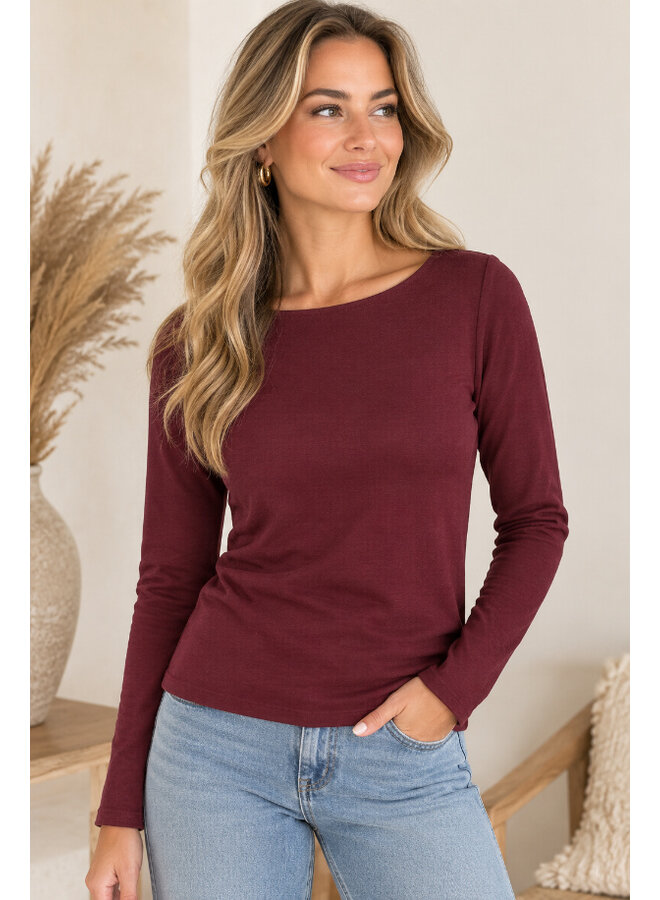 Cashmere top - plum