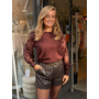 Clara Bloom trui - donkerbruin