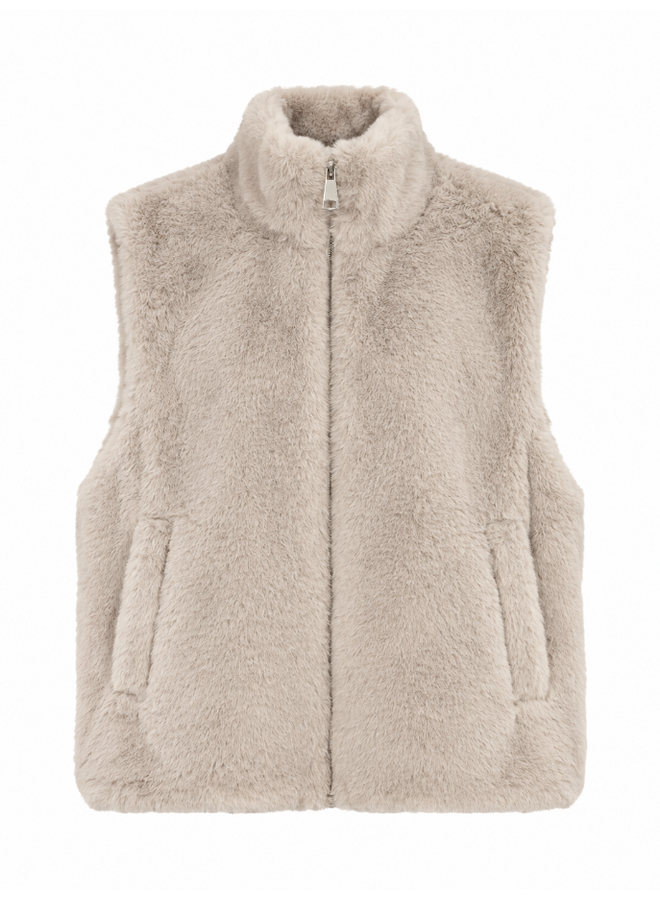 Fluffy gilet - off white