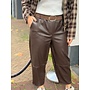 Ballon PU leer pants - donkerbruin