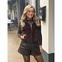 Fluffy gilet - donkerbruin
