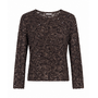 Kanten ondertop met glitter - donkerbruin
