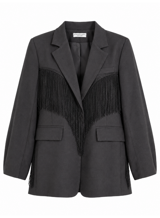 Cowboy blazer - zwart