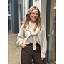 Cleo trui met sjaal - ecrubeige