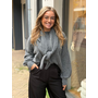 Cleo trui met sjaal - donkergrijs