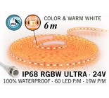 AppLamp IP68 Waterdichte RGBW ULTRA Ledstrip,360 ULTRA Led's, 24 Volt, 6 m