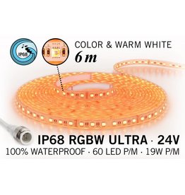 AppLamp IP68 Waterdichte RGBW ULTRA Ledstrip met 360 RGBW ULTRA Led's 24 V, 6 m