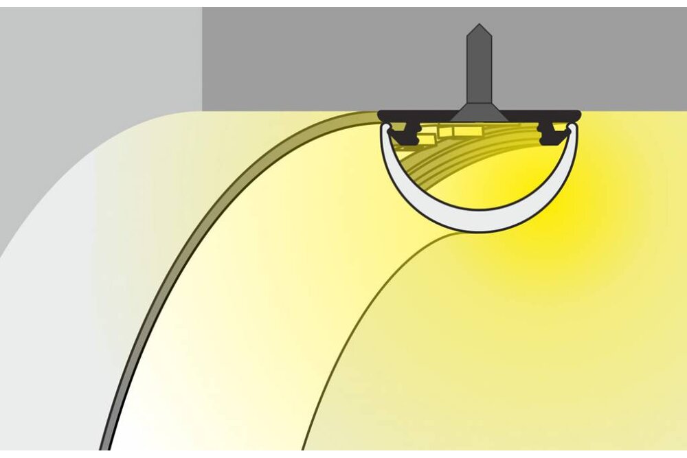 BEND buigbaar aluminium LED profiel 1m-2m