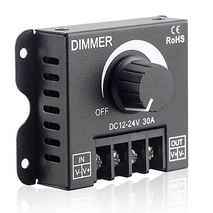 Landgoed blozen rollen Hoogvermogen LED dimmer PWM 30A 12V~24V tot 720W bij 24V