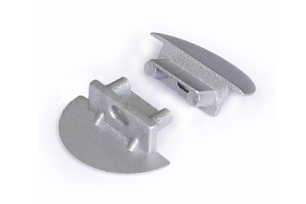 Eindkapjes voor LED profiel Lumo RS, Half rond, Set van twee