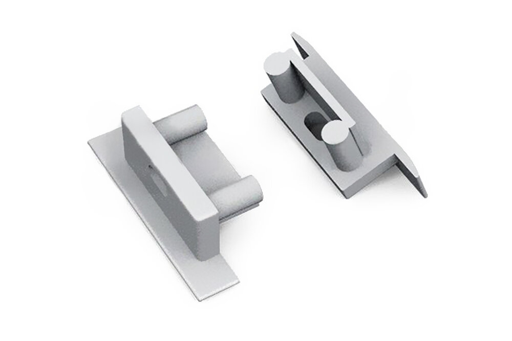 Eindkapjes voor LED profiel Lumo RS, Rechthoekig, Set van twee