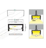 LUMO 12mm Led Profiel Opbouw 1m-2m