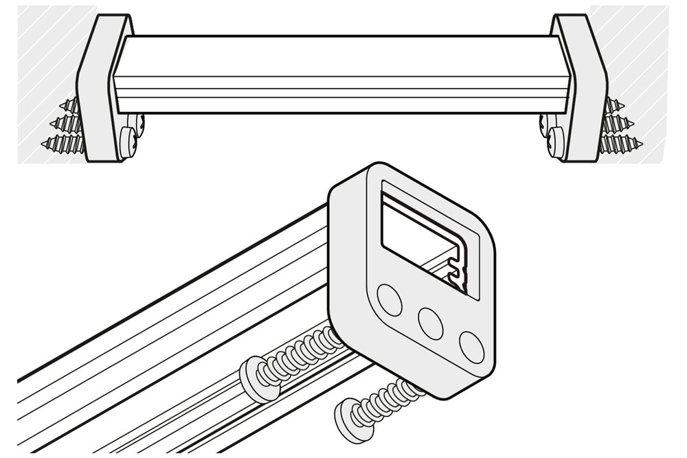 Contour wandmontage set