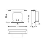 Eindkapjes NOVA16 RS  Cover B en C3, Set van twee stuks