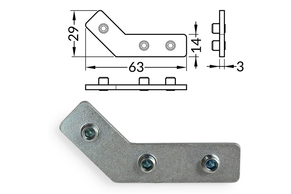 EDGE14 Koppelstuk 135º