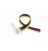 RGB+Dual White pigtail connector voor 12mm SMD Ledstrips, 15cm (Niet voor COB Ledstrips!)