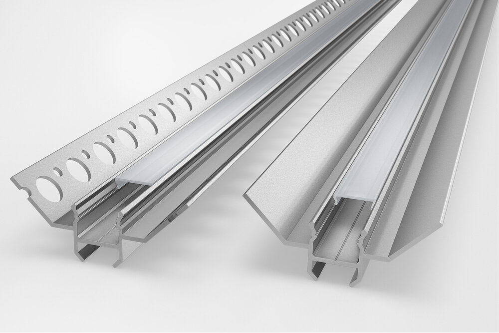 EDGE TS90 12mm verzonken Led Profiel voor tegels en stucwerk