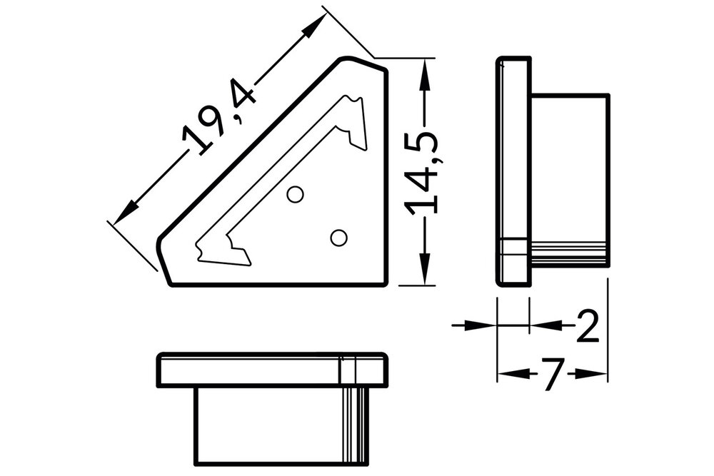 Eindkapjes TRIAD, Set van twee voor vlakke Cover B