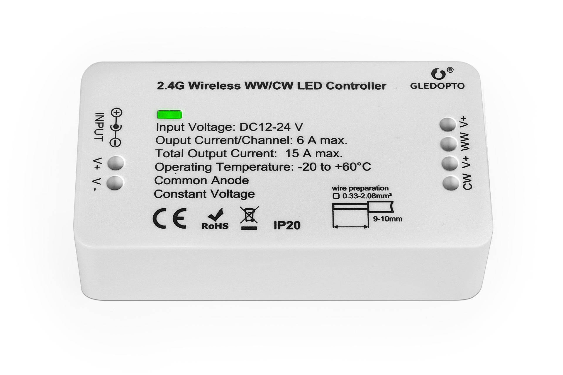 GLEDOPTO Zigbee Light Link CCT Dual White Controller (ZLL) GLEDOPTO GL-C-006