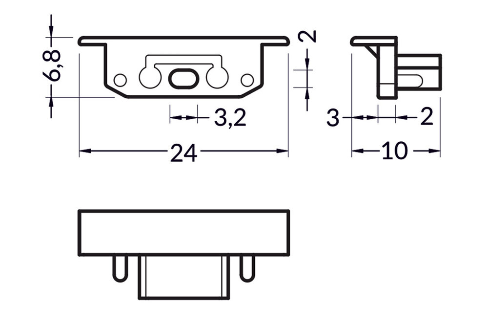 Eindkapjes voor LED profiel LINEA10 Set van twee stuks