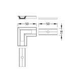 Hoek koppelstuk 90° voor Linea10 LED profiel